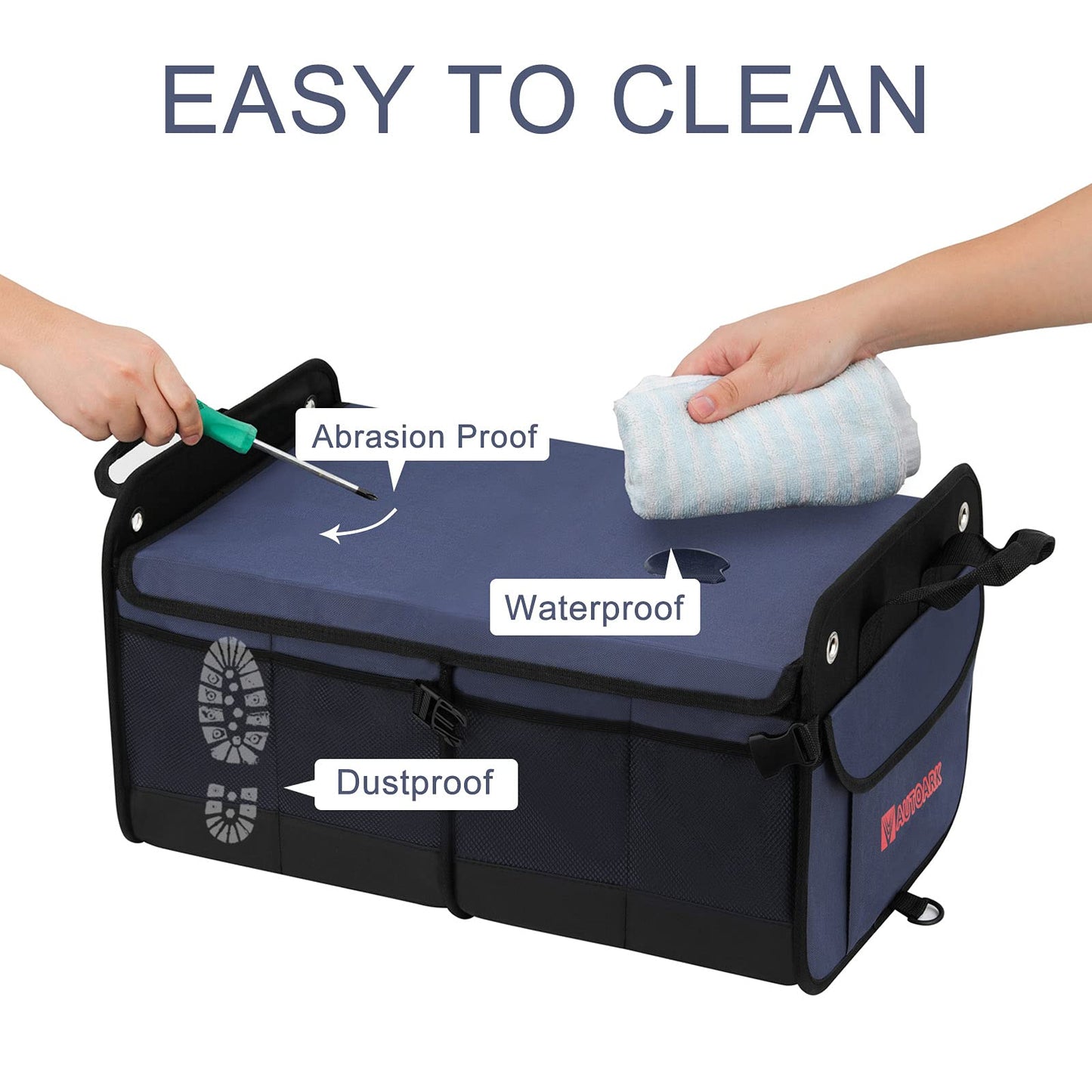 AUTOARK Multipurpose Boot Bags Car Trunk Organizer Foldable Lid Straps NEW
