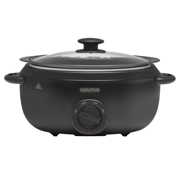 Morphy Richards 6.5L Sear & Stew Slow Cooker Stovetop-Safe Matte Black Size NEW