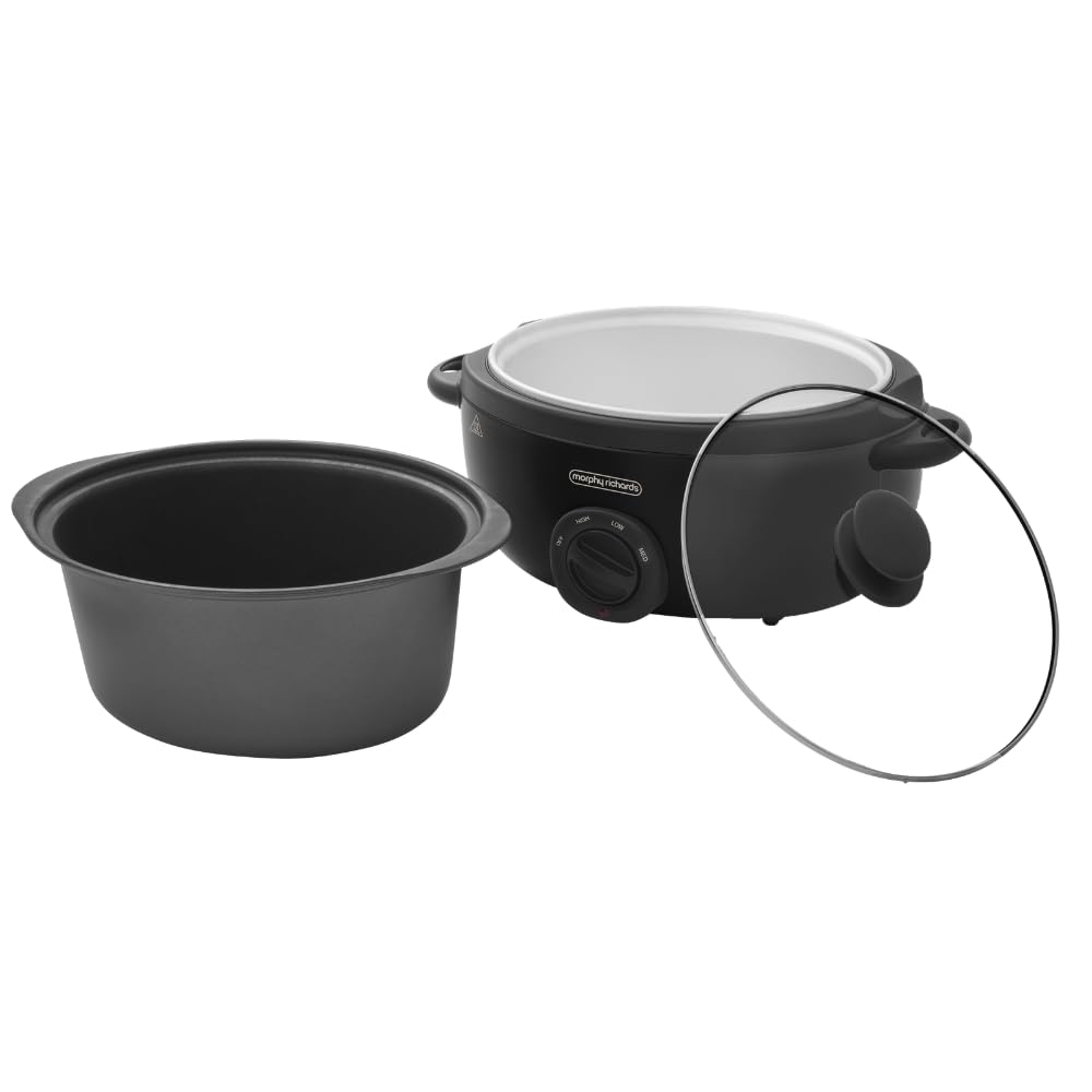 Morphy Richards 6.5L Sear & Stew Slow Cooker Stovetop-Safe Matte Black Size NEW