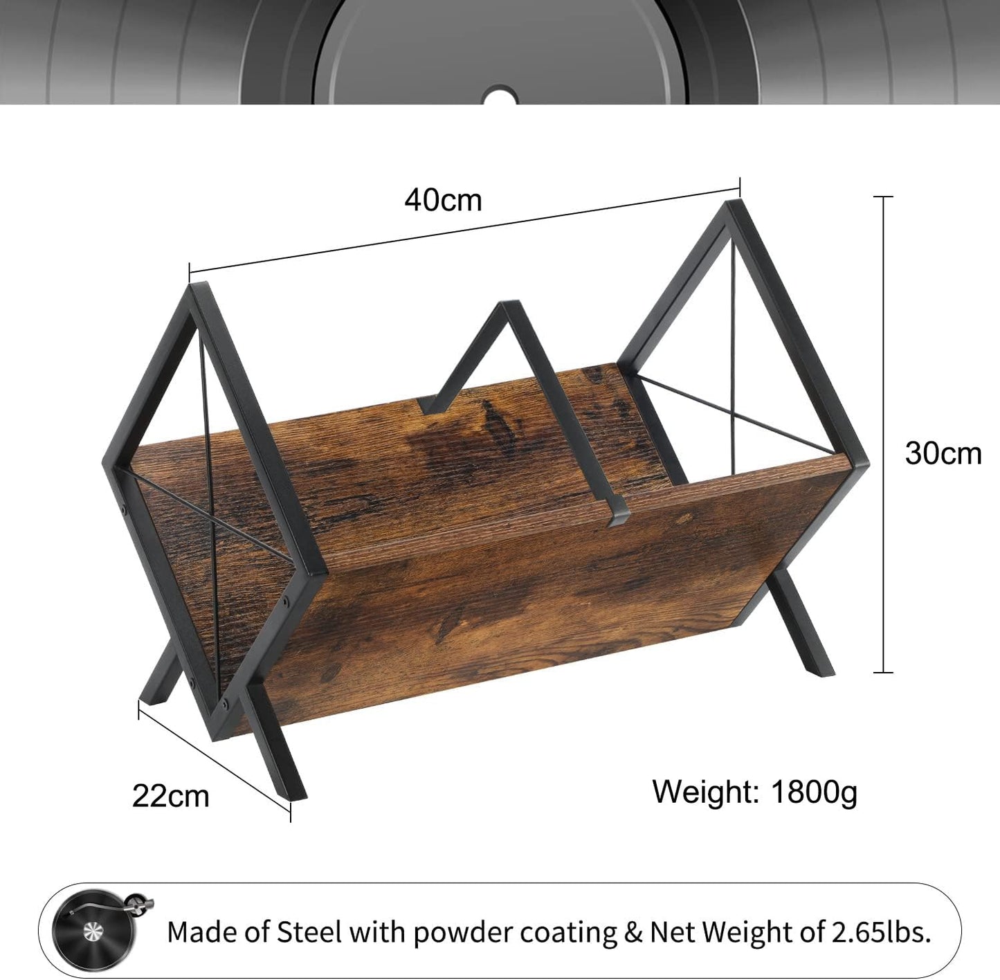 DxZephious 80-100 LP Vinyl Record Storage Rack Quick Assembly Display NEW