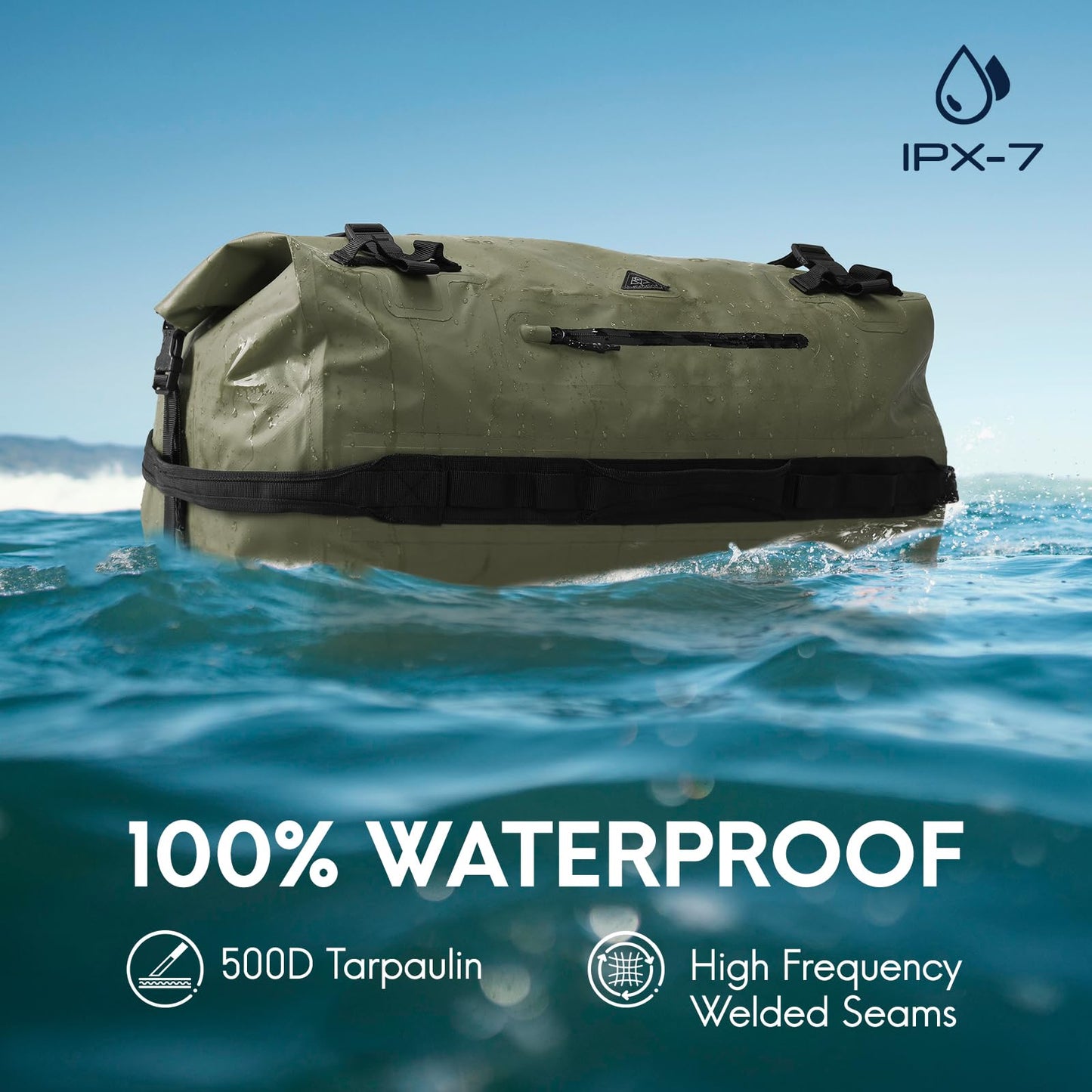 Haimont 60L Dry Bags Waterproof Duffle Sports Holdall Backpack Heavy Duty NEW