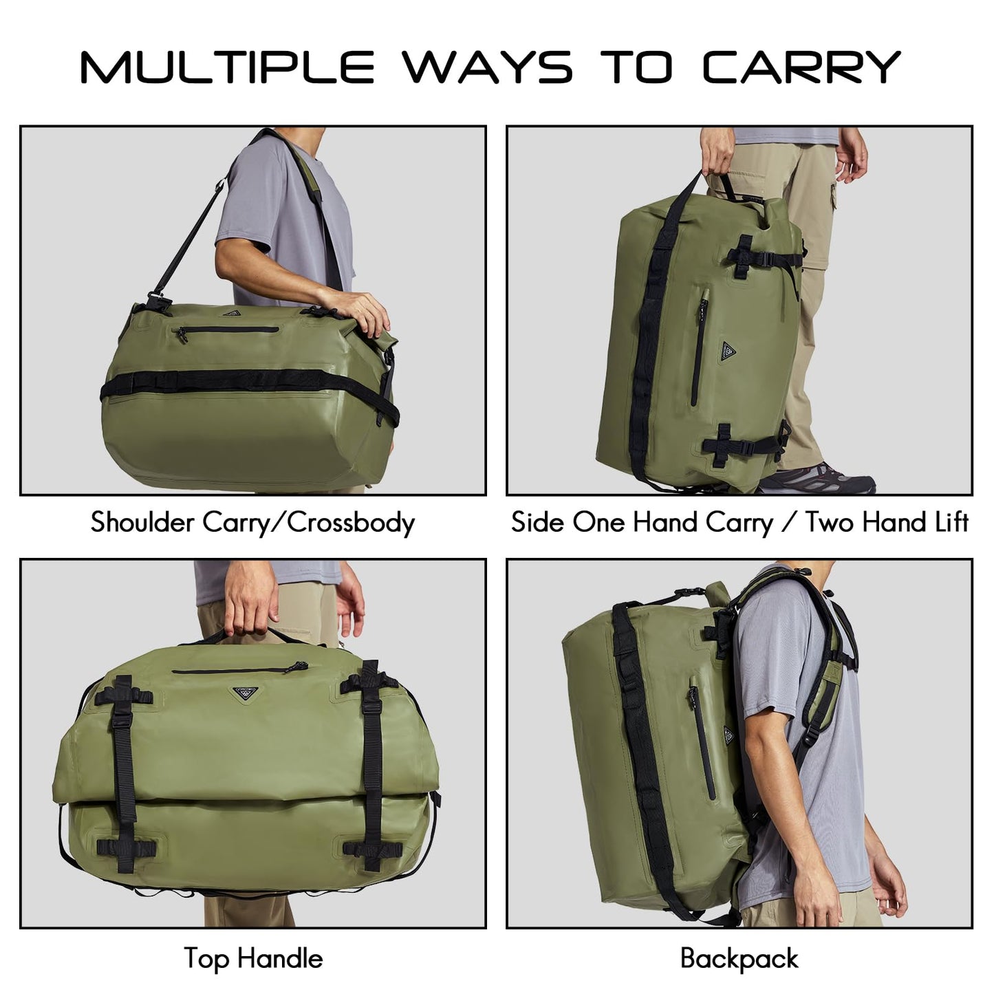 Haimont 60L Dry Bags Waterproof Duffle Sports Holdall Backpack Heavy Duty NEW