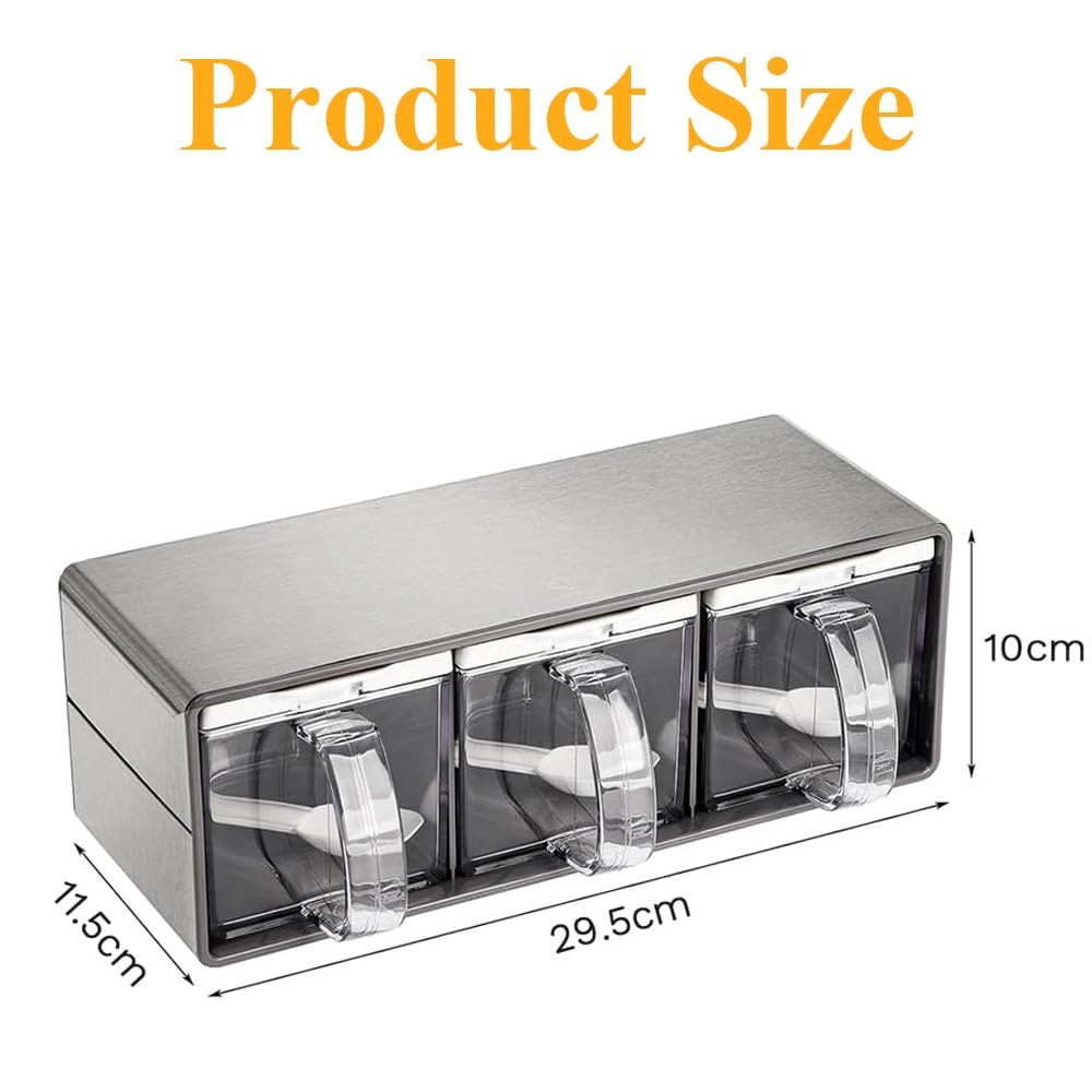 TOMVAES Stainless Steel Spice Storage Rack Condiment Organizer Holder NEW
