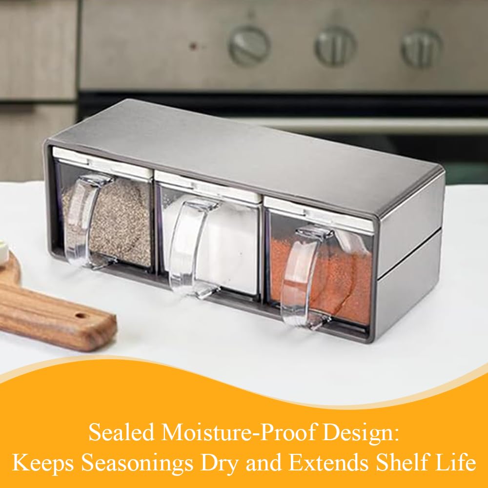 TOMVAES Stainless Steel Spice Storage Rack Condiment Organizer Holder NEW