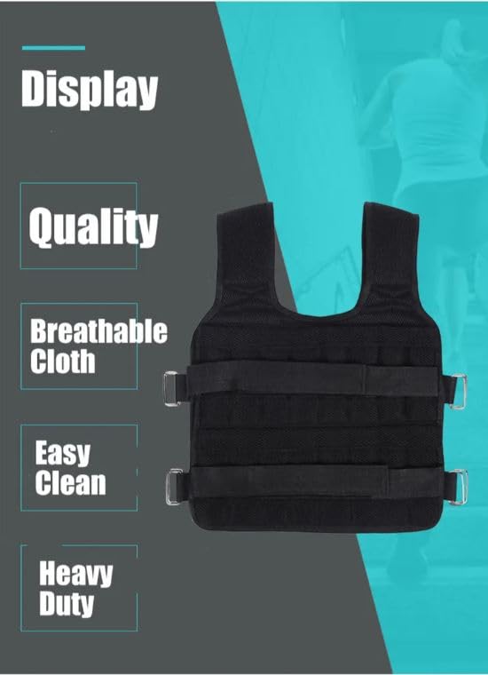 Hoplite Sports Adjustable Weighted Vest for Fitness Running -NO Weights Incl NEW