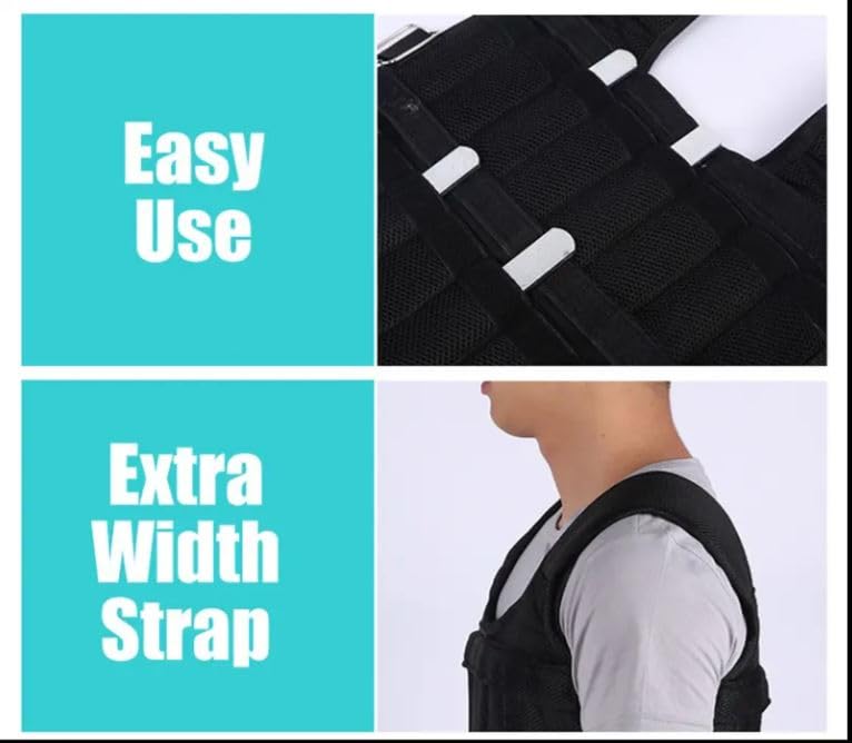 Hoplite Sports Adjustable Weighted Vest for Fitness Running -NO Weights Incl NEW