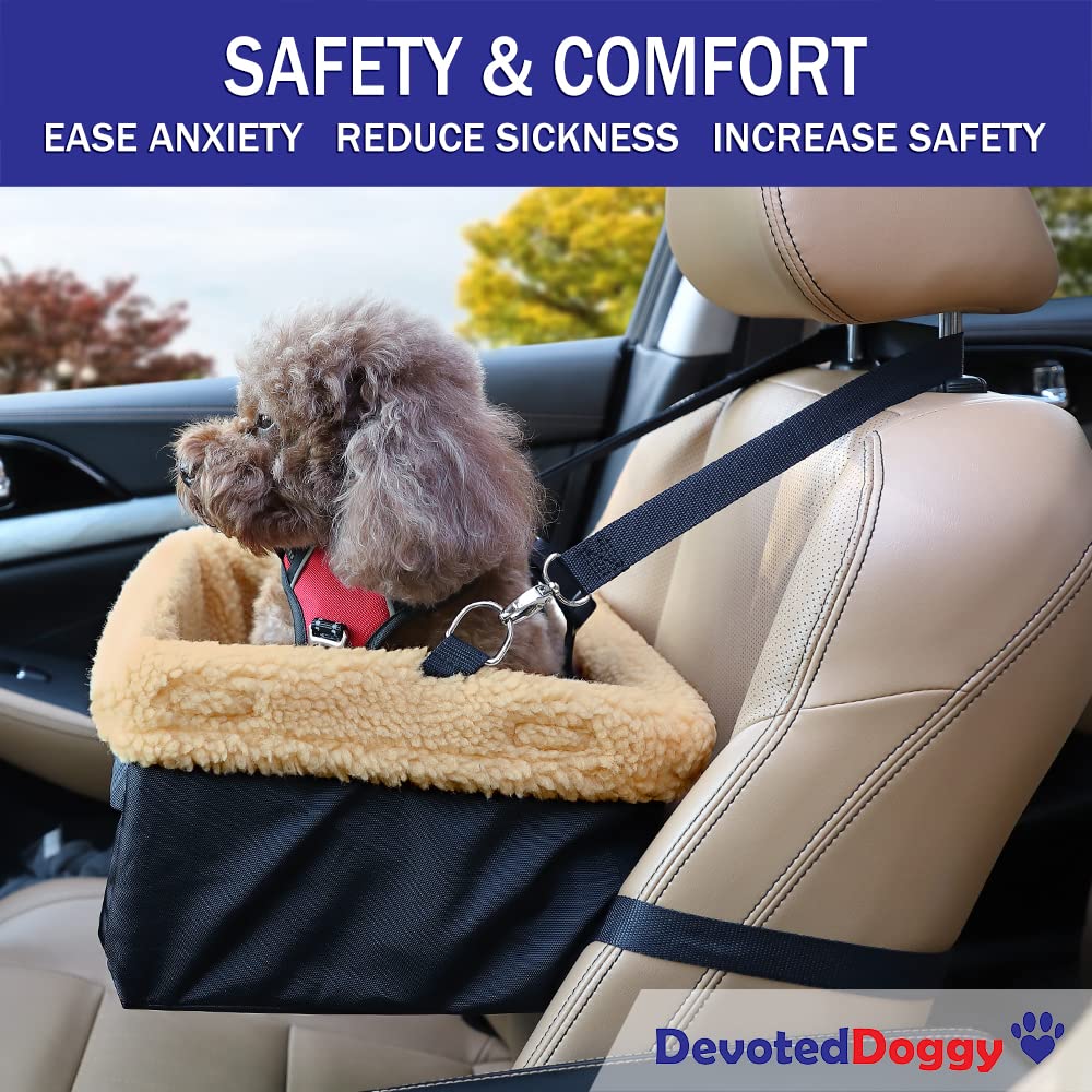 Devoted Doggy Deluxe Blue-Beige Metal Frame Dog Booster Car Seat for Pets NEW