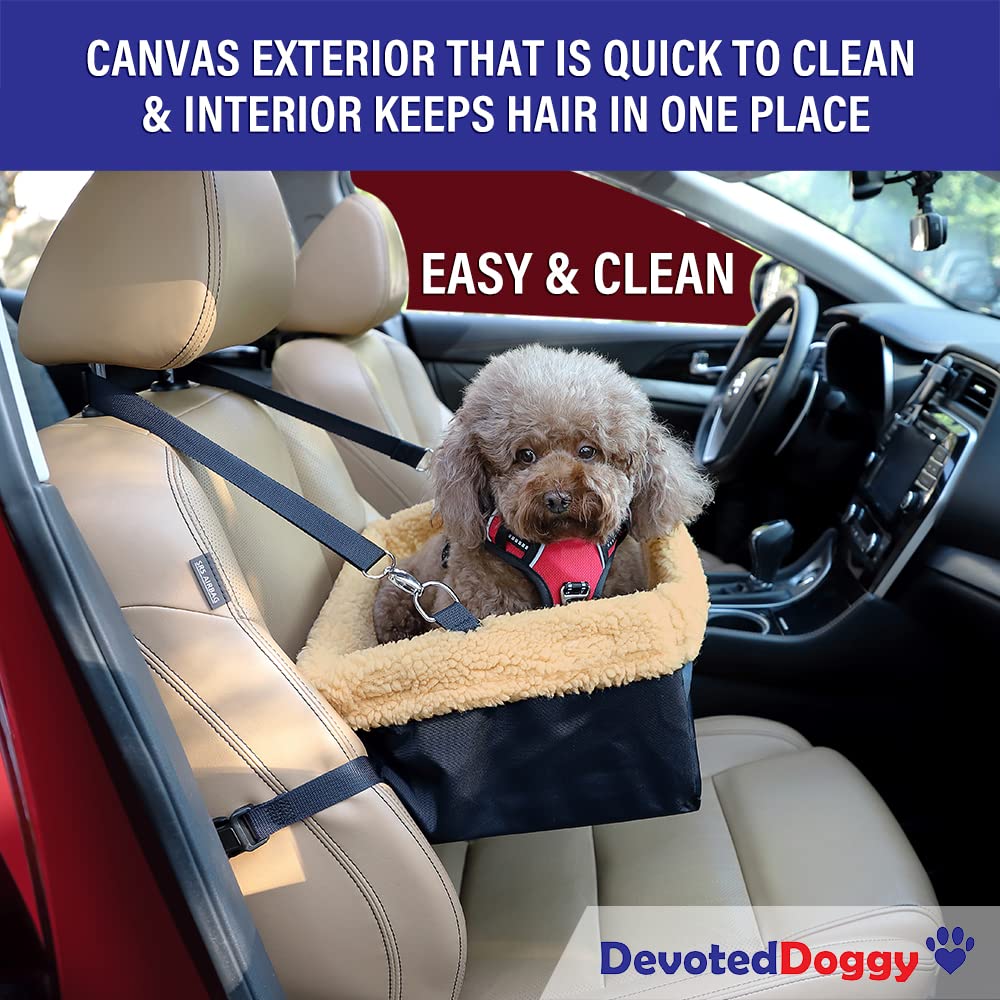 Devoted Doggy Deluxe Blue-Beige Metal Frame Dog Booster Car Seat for Pets NEW