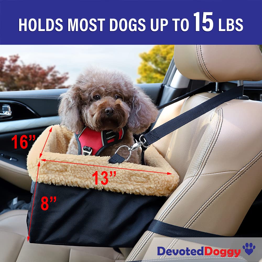 Devoted Doggy Deluxe Blue-Beige Metal Frame Dog Booster Car Seat for Pets NEW