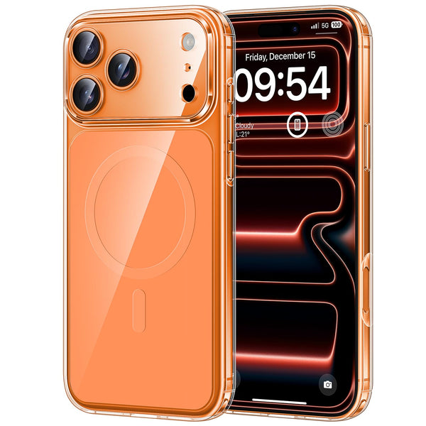 TAURI Basic Cases 17 Pro Max Thermoplastic Polyurethane Clear & Orange NEW