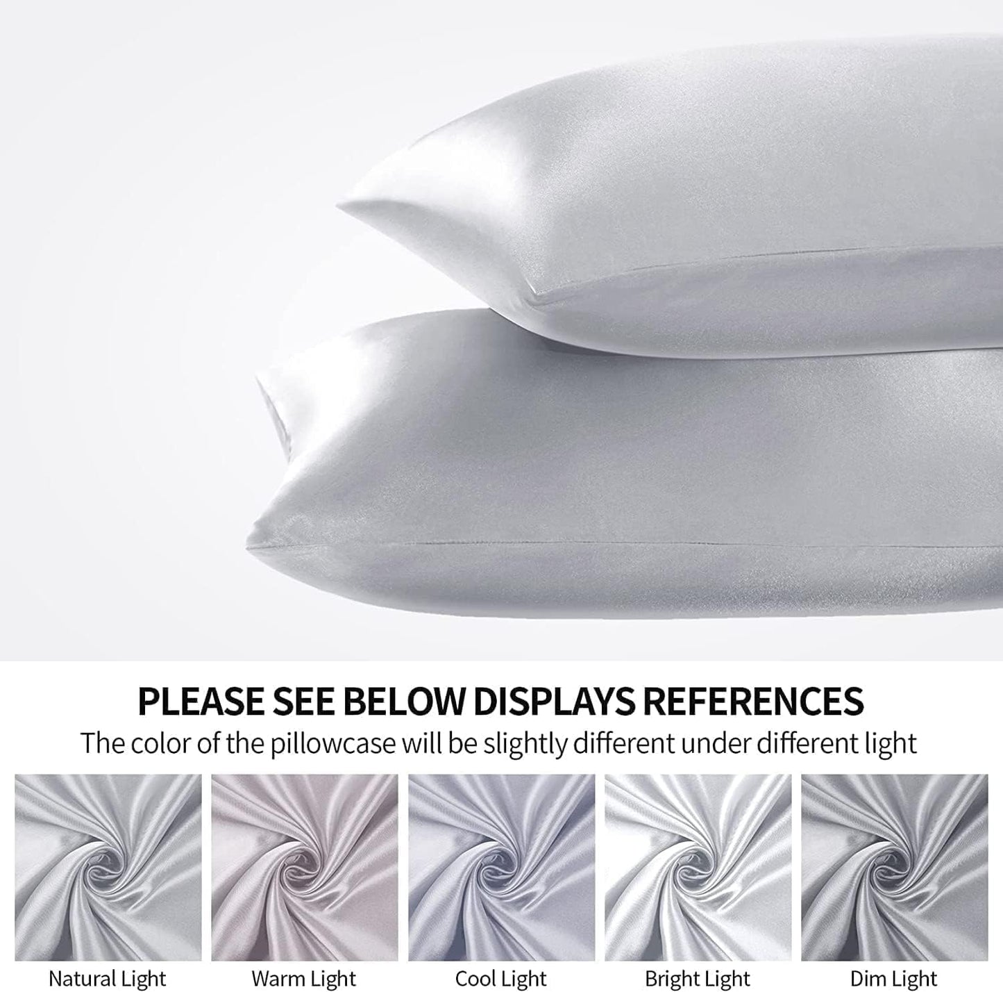 SANOOR Soft Pillowcases Breathable Silky Pillowcase Mulberry Satin Silk NEW