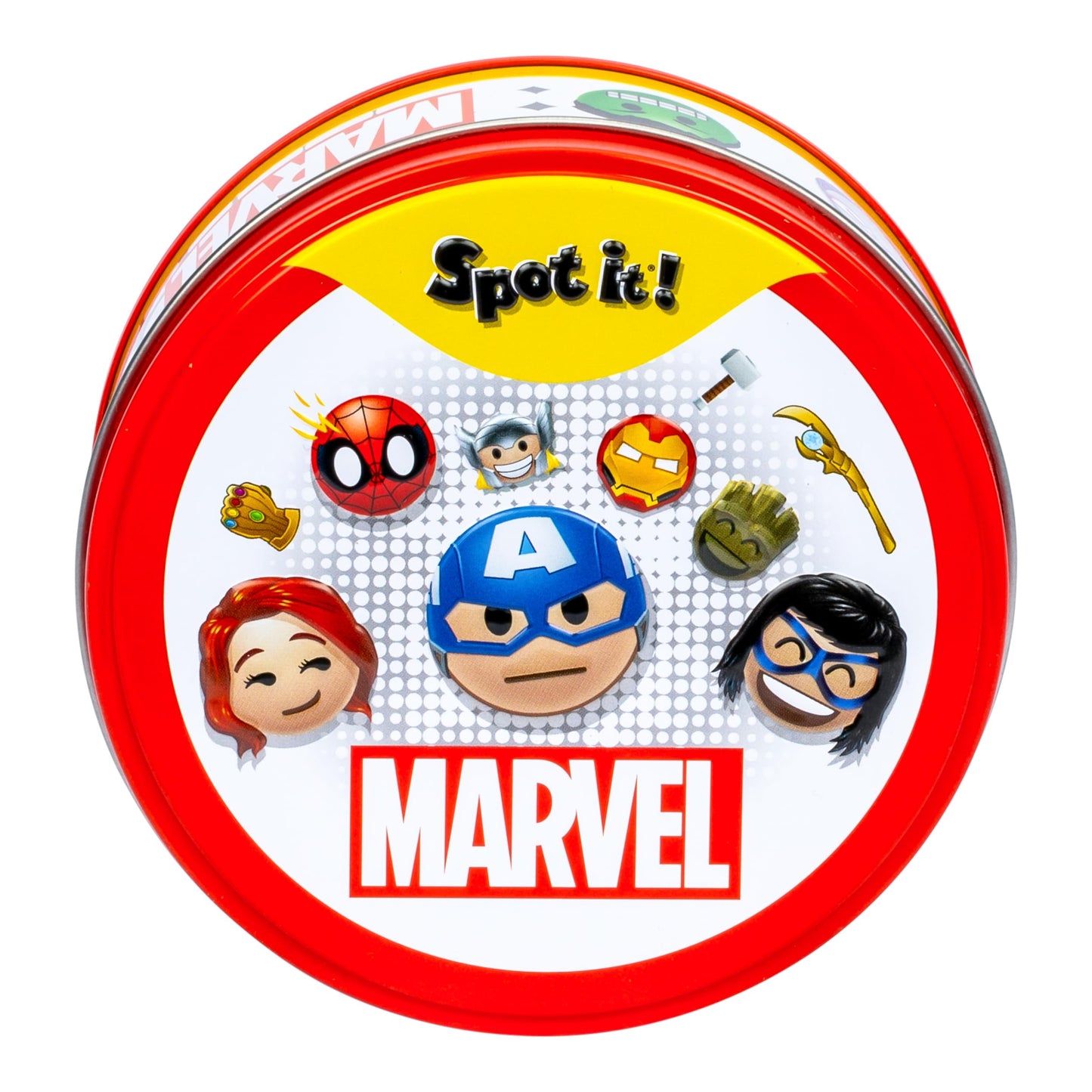 Moose Game Spot It! Marvel Spiderman Iron Man Reflex Test Card Multi Color NEW