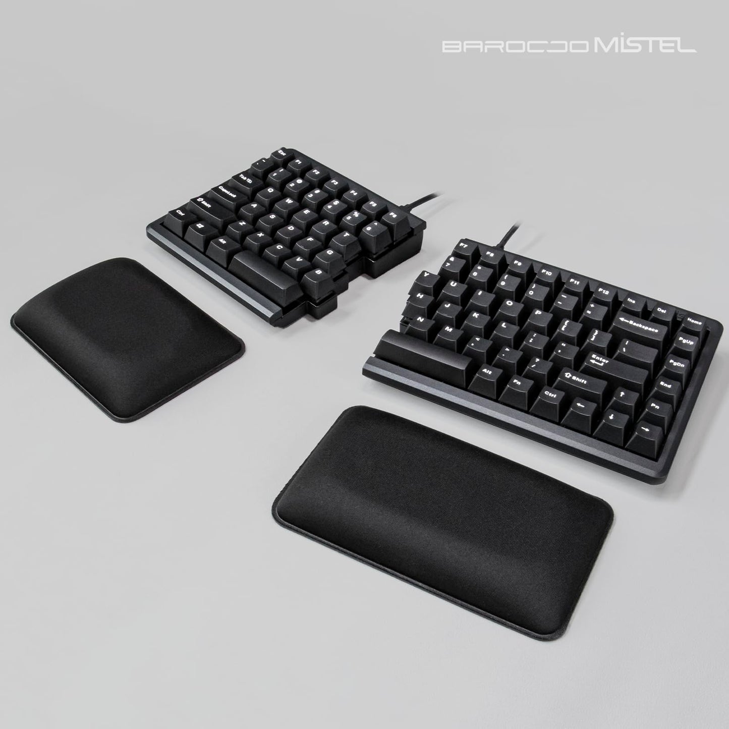 BAROCCOMiSTEL Black Desk Keyboard Wrist Rest with Split Design, Free Size NEW