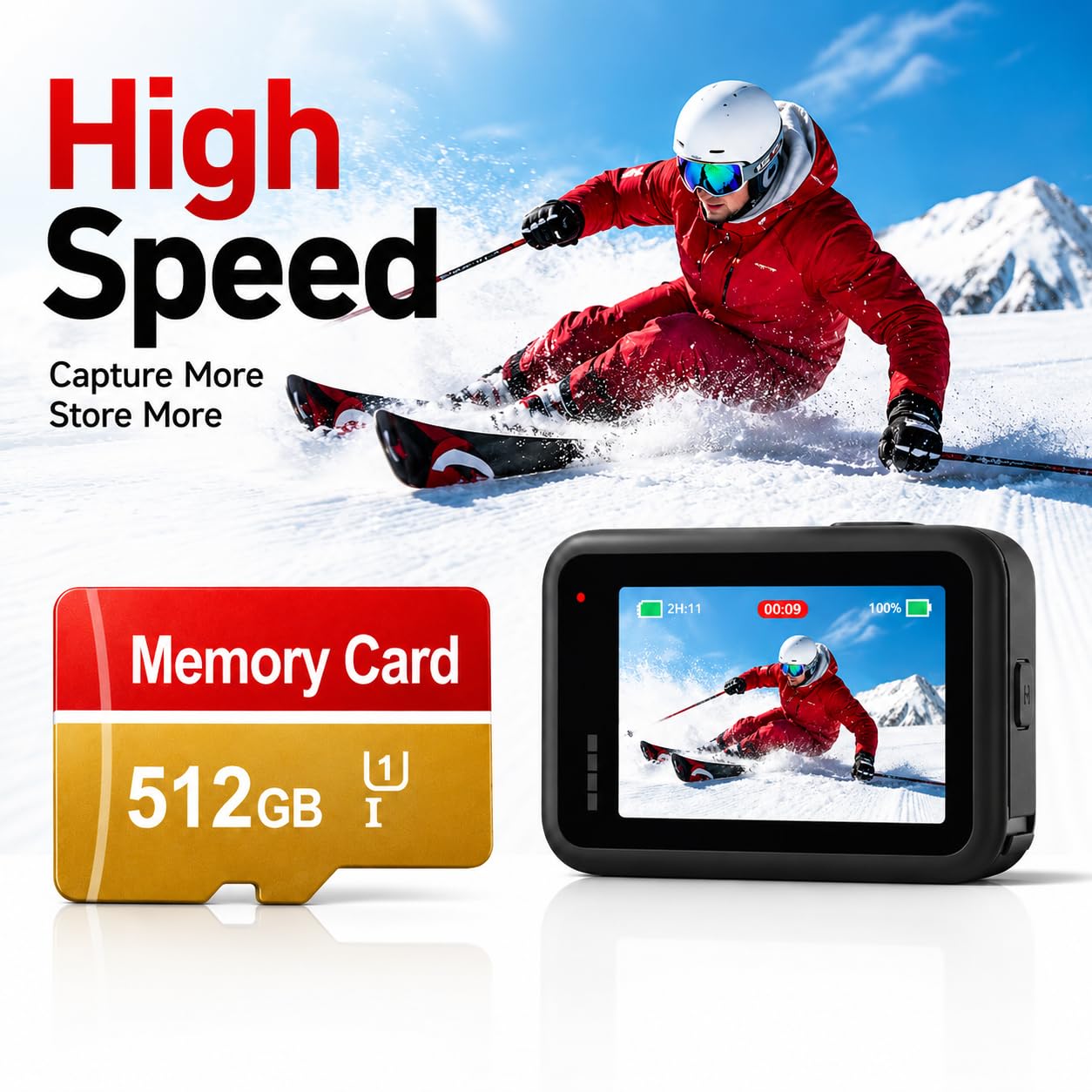 512GB Micro SD Card & Adaptor High Speed Memory TF for Smartphones & Tablets NEW