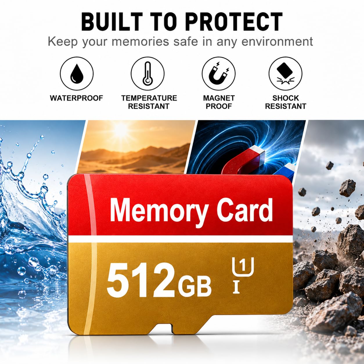 512GB Micro SD Card & Adaptor High Speed Memory TF for Smartphones & Tablets NEW