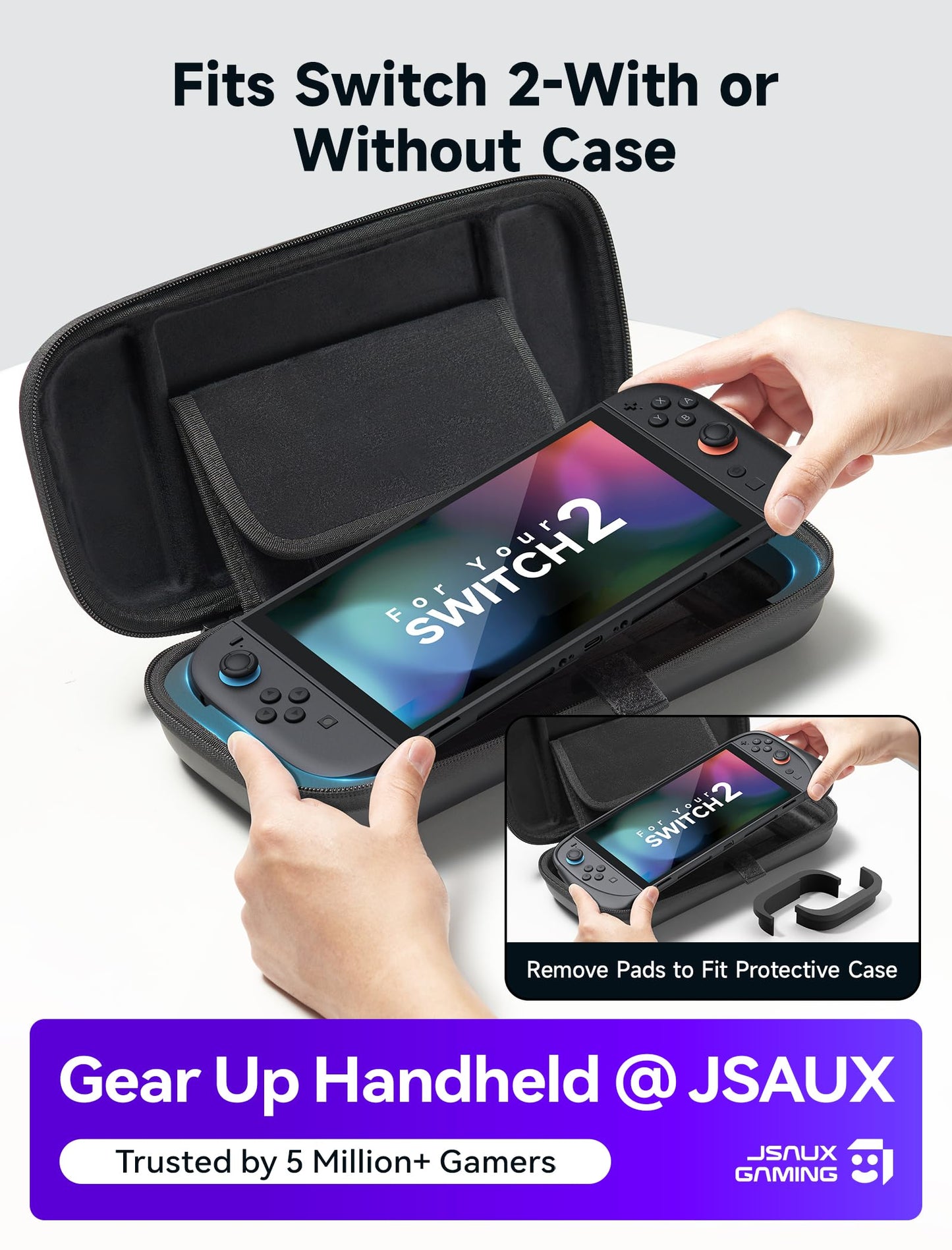 JSAUX Protective Cases Hard Shell Carrying Case Nintendo Switch 2 Console NEW