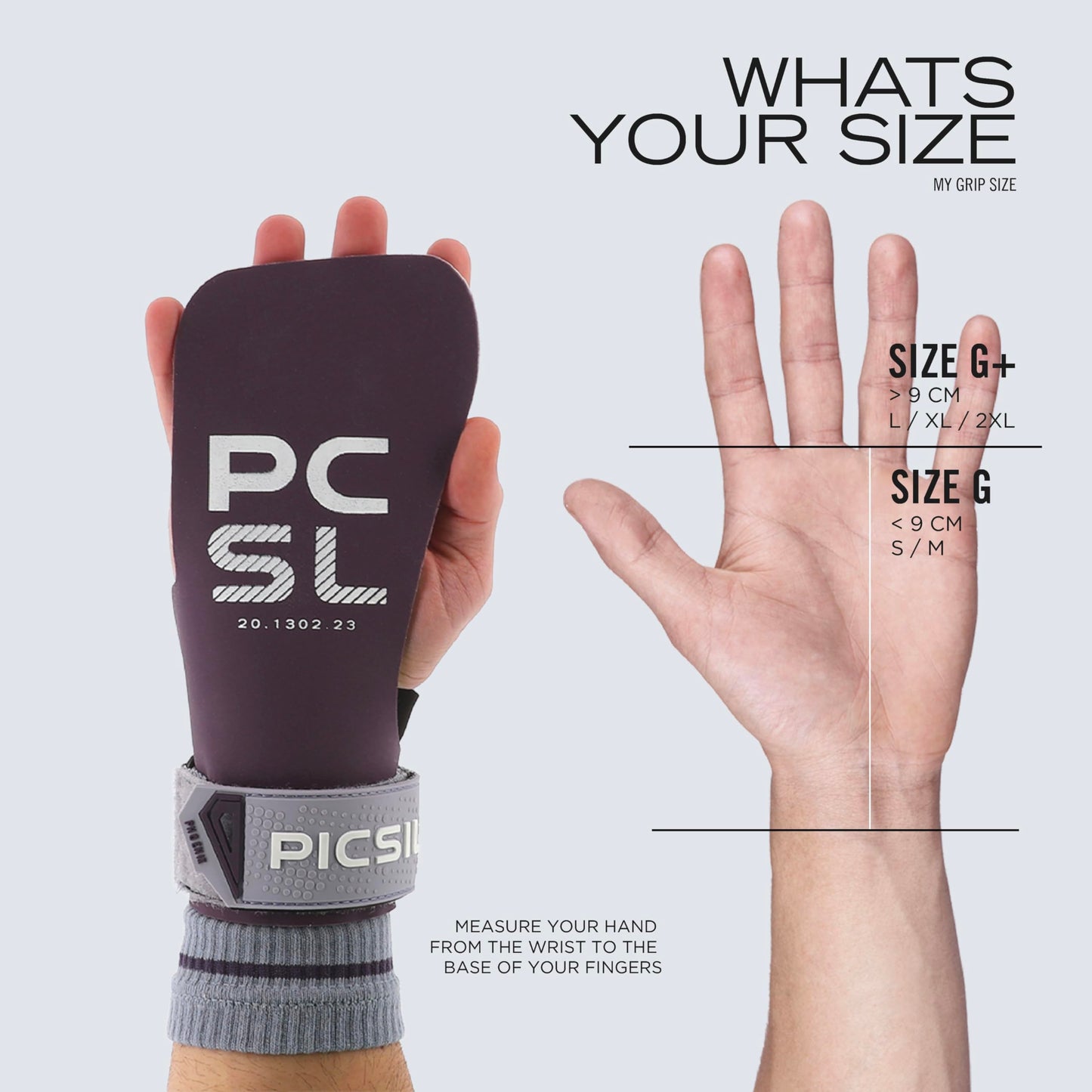 PICSIL Phoenix Gloves Magnesium-Free Plum Grip Pads with Carry Bag NEW