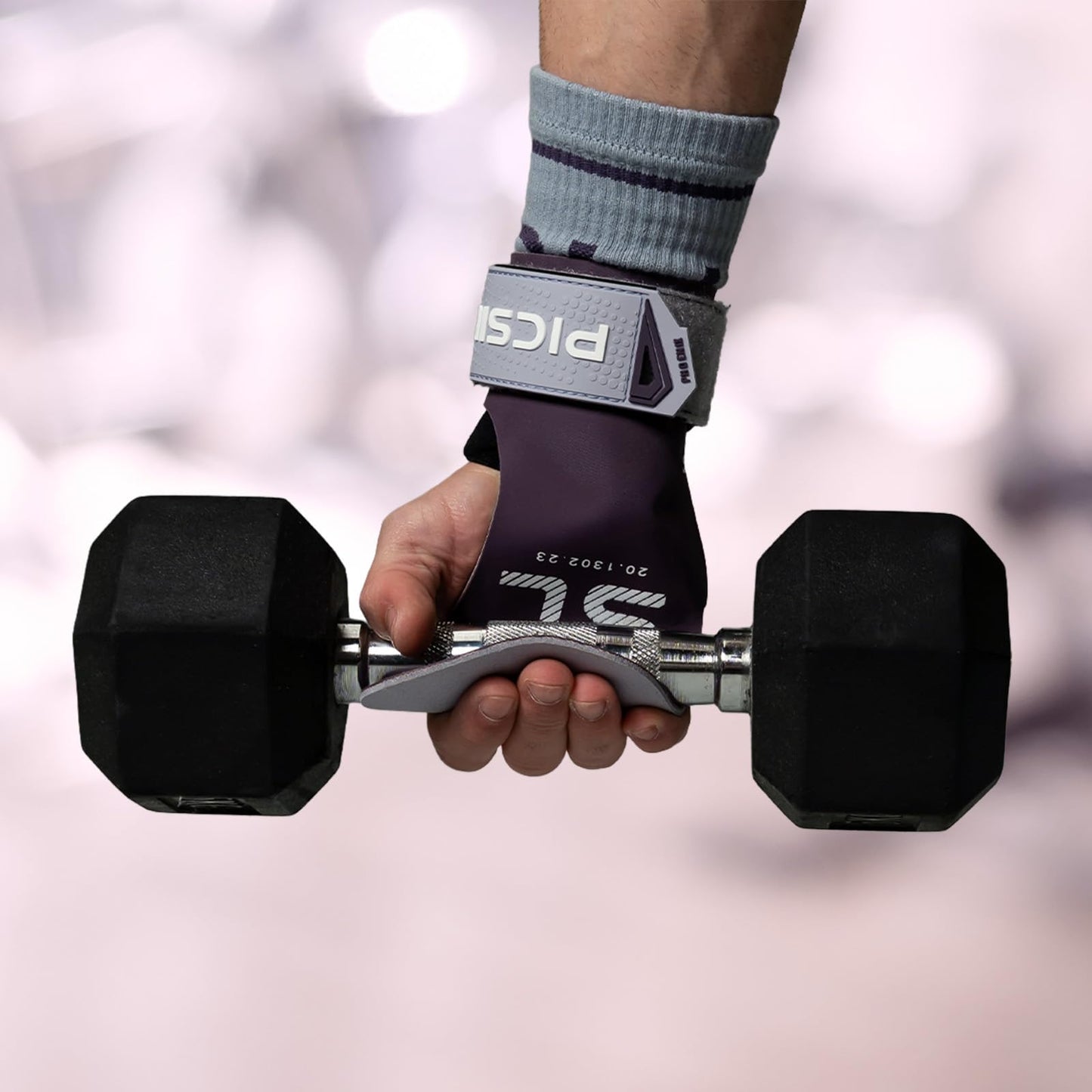 PICSIL Phoenix Gloves Magnesium-Free Plum Grip Pads with Carry Bag NEW