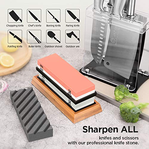 H G Whetstones GUYUE 2-in-1 Whetstone Set 400/1000 & 3000/8000 Grit NEW