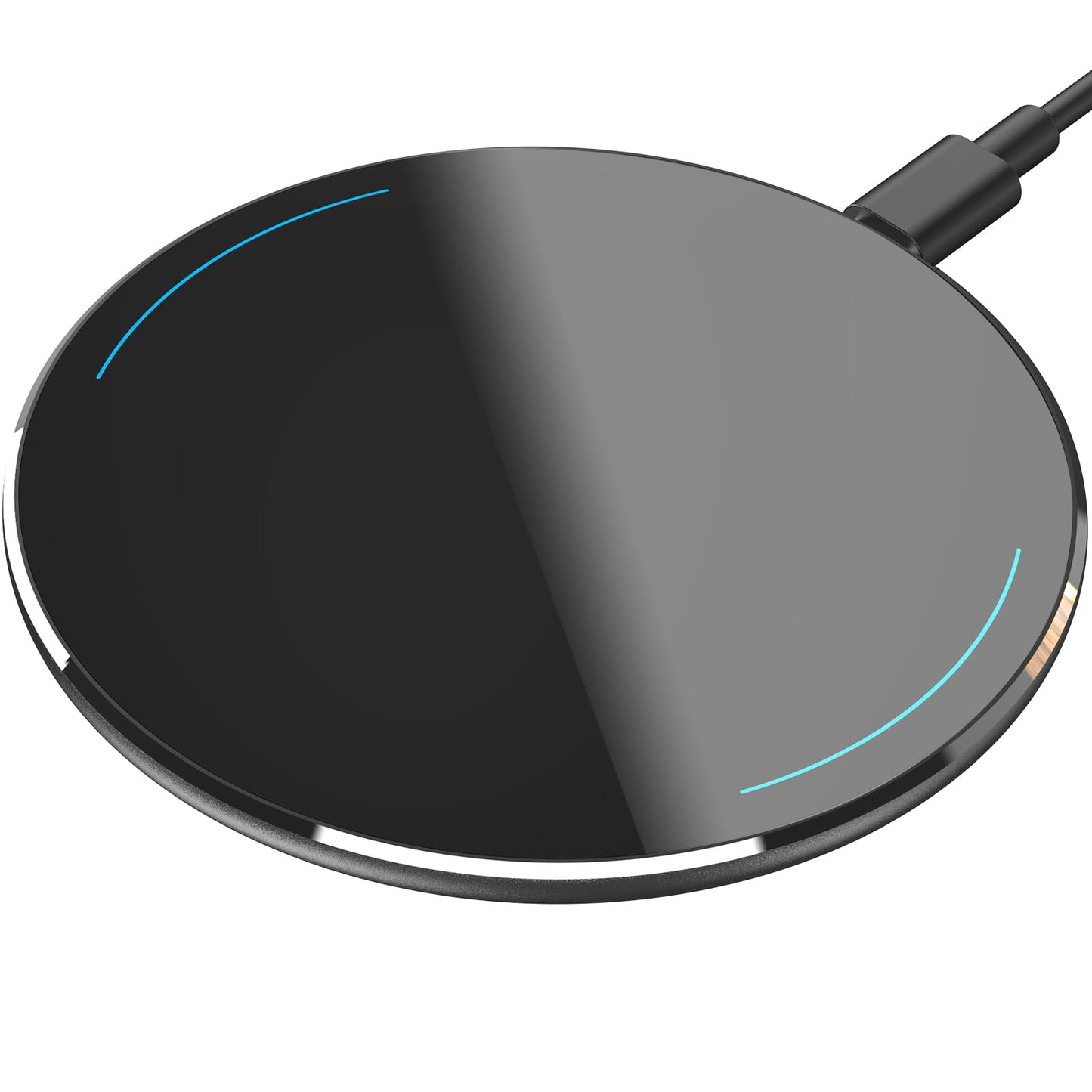 TOZO 15W Wireless Charging Pad - Glossy Black Induction Fast Charger NEW