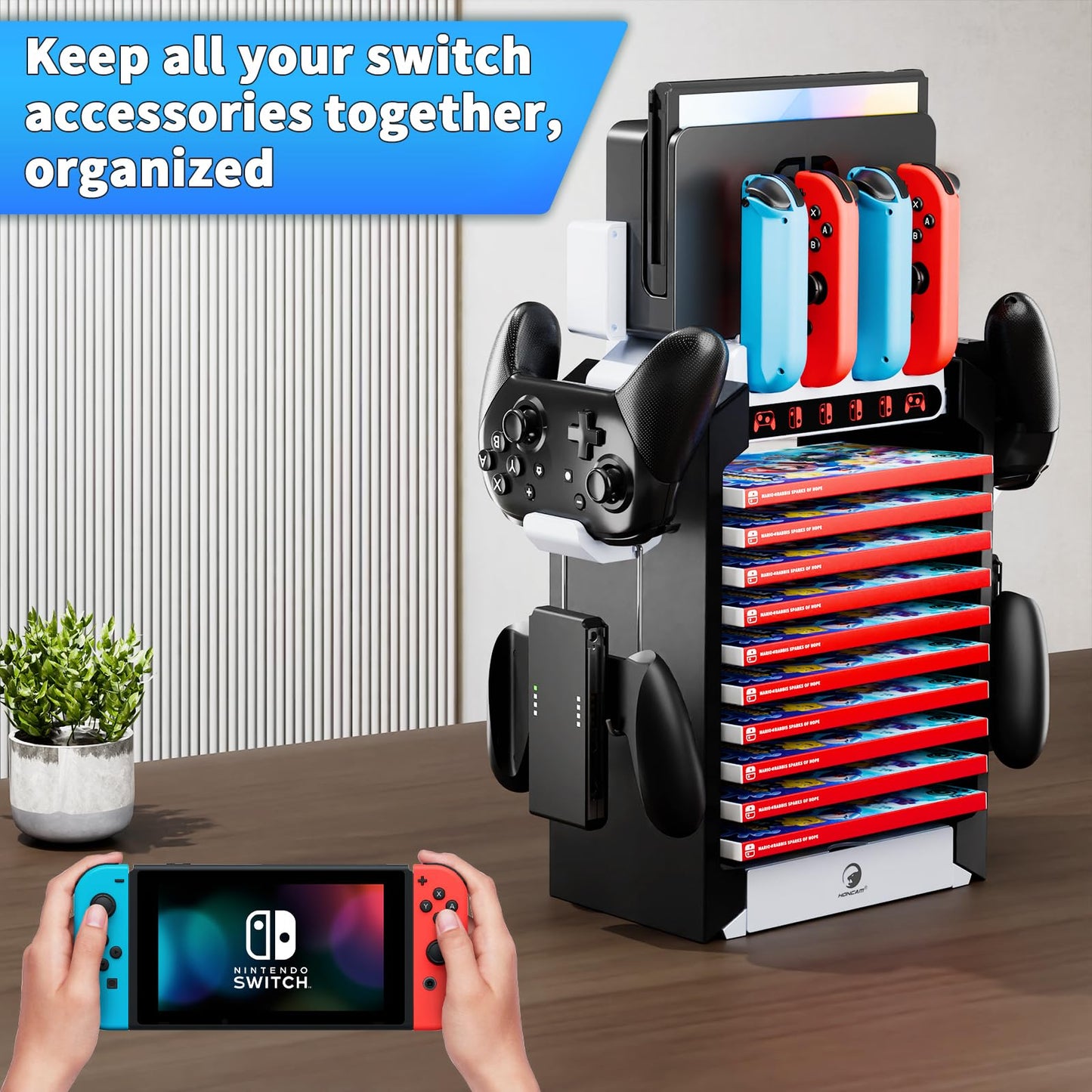HONCAM Multifunctional Accessories Switch Organizer Station DEMO