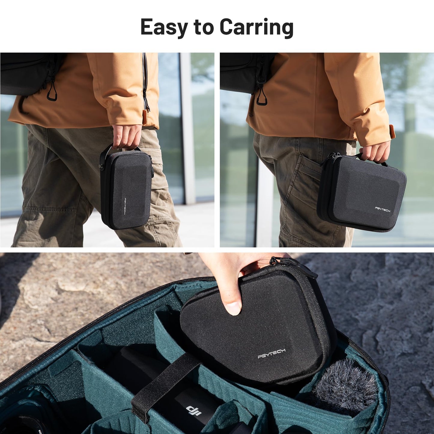 PGYTECH Compact Camera Case Storage Box Protective EVA Black 9.6 x 6.9 2.9 NEW