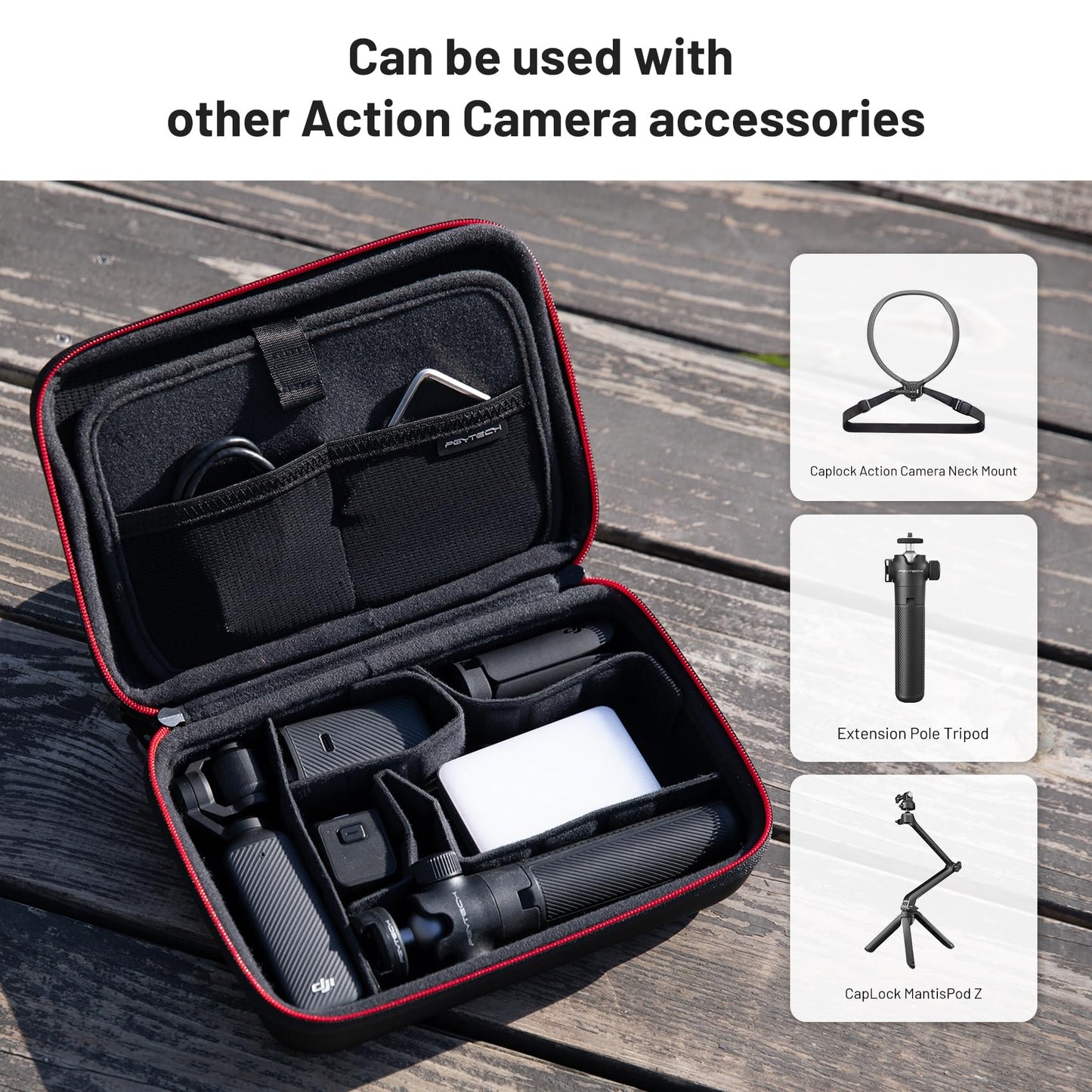 PGYTECH Compact Camera Case Storage Box Protective EVA Black 9.6 x 6.9 2.9 NEW