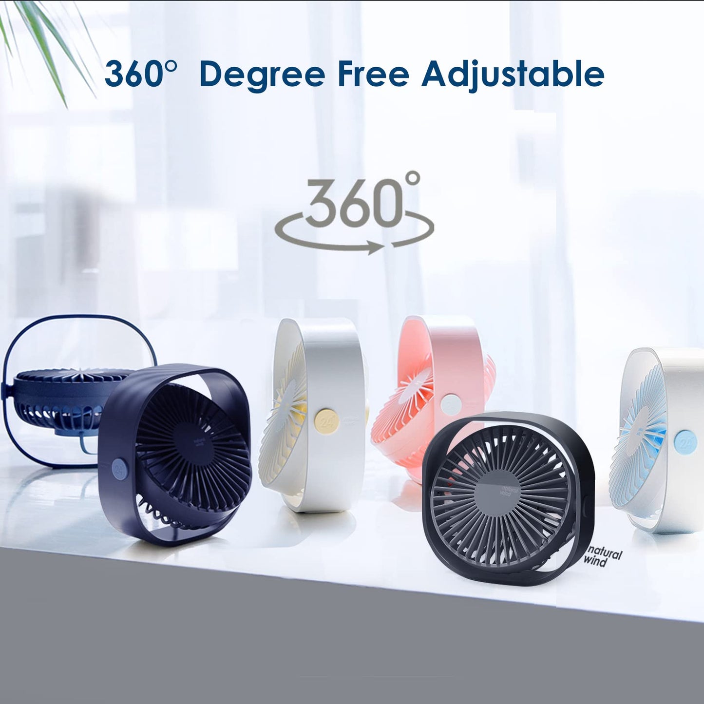 Simpeak Mini USB Fans USB Desk Fan, Quiet Portable Cooling Fan for Home NEW