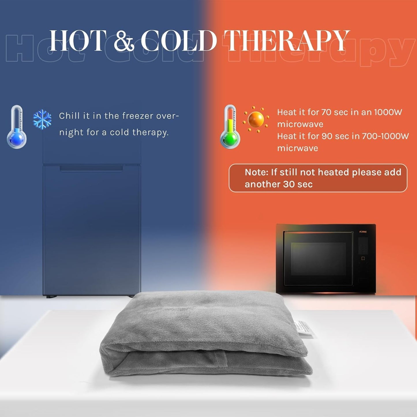 UNCN Wheat Bag Heat Pack with Washable Cover for Relaxation Therapy NEW