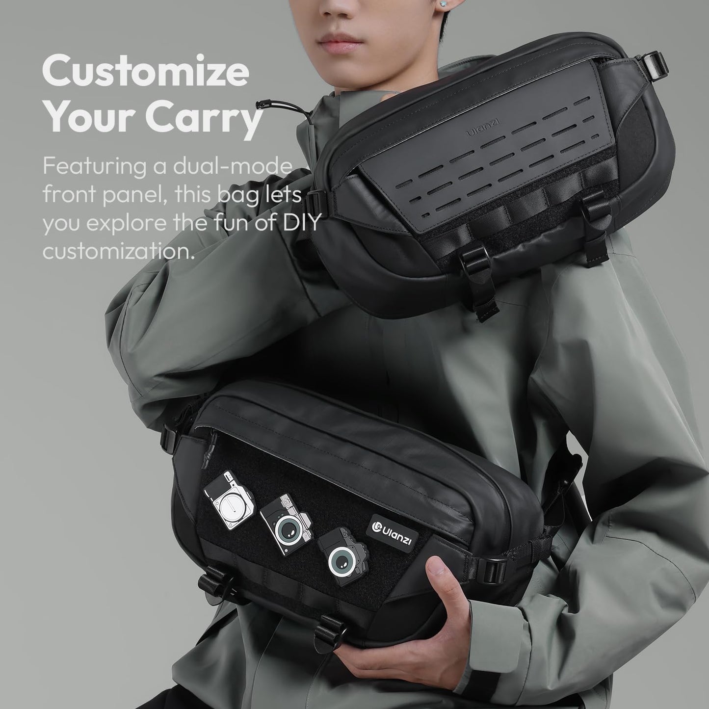 ULANZI Compact Camera Sling Bag 9L Capacity with Tripod Mount, Black NEW