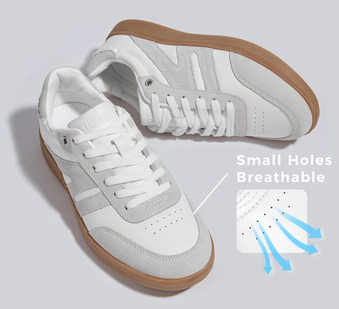 LUCKY STEP Casual Trainers Retro Gum Sole Sneakers Skate Shoes Womens US 11 NEW
