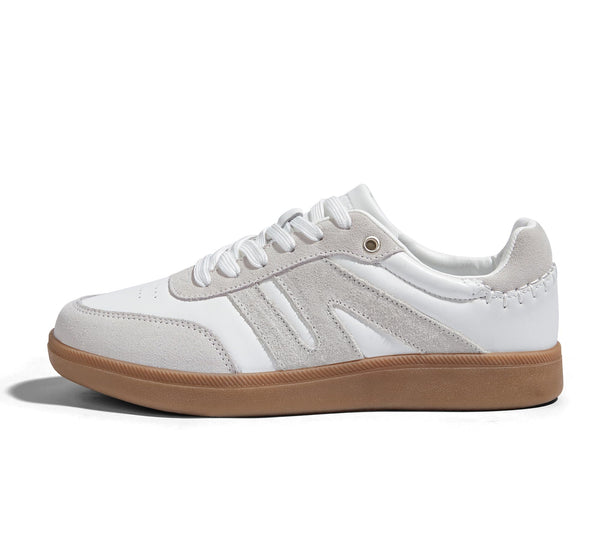 LUCKY STEP White/Grey Casual Trainers Sneakers Skate Shoes Womens US 6 NEW