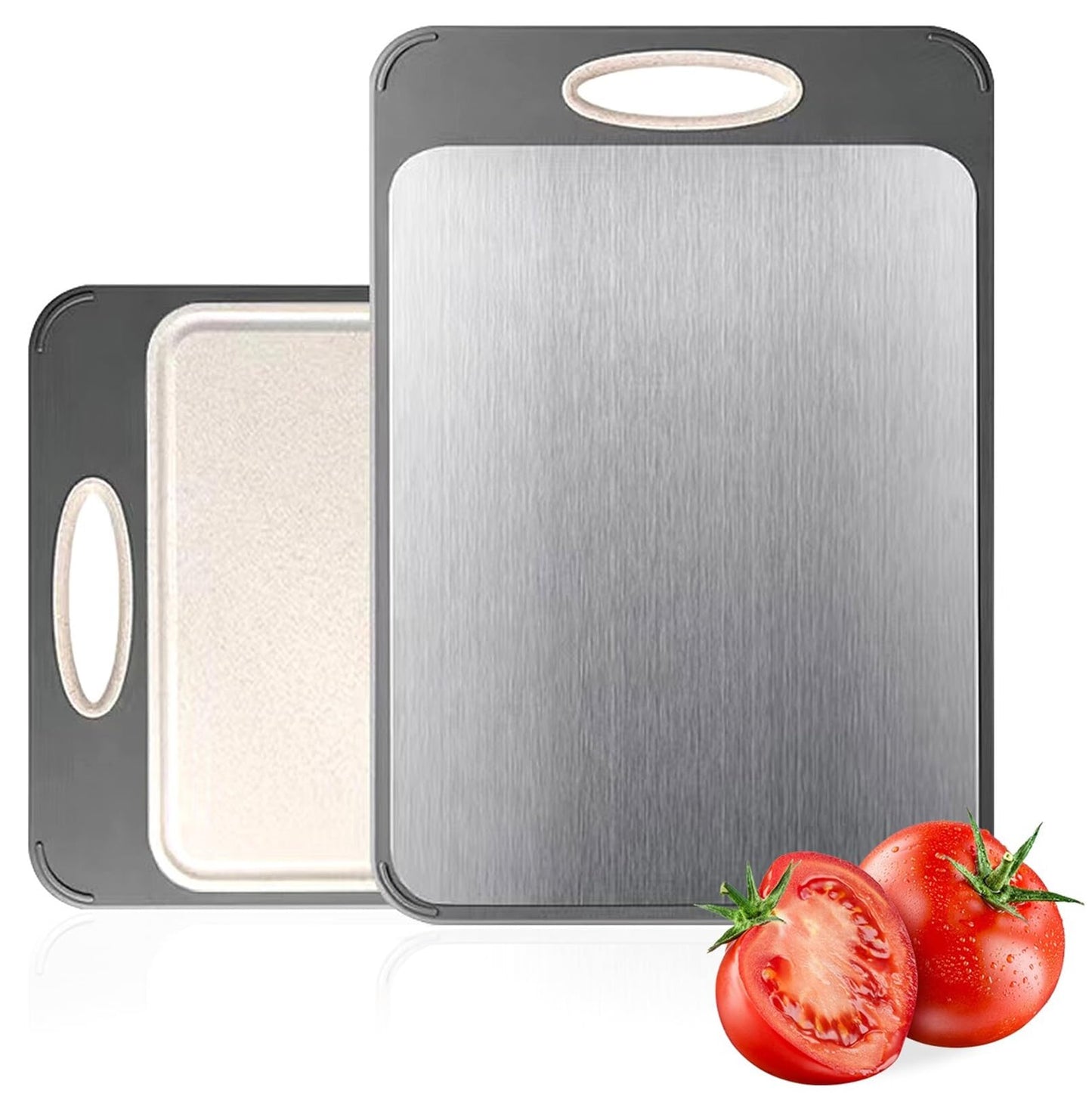 Newraturner Large Chopping Boards Stainless Steel Cutting Board Dual-Sided NEW