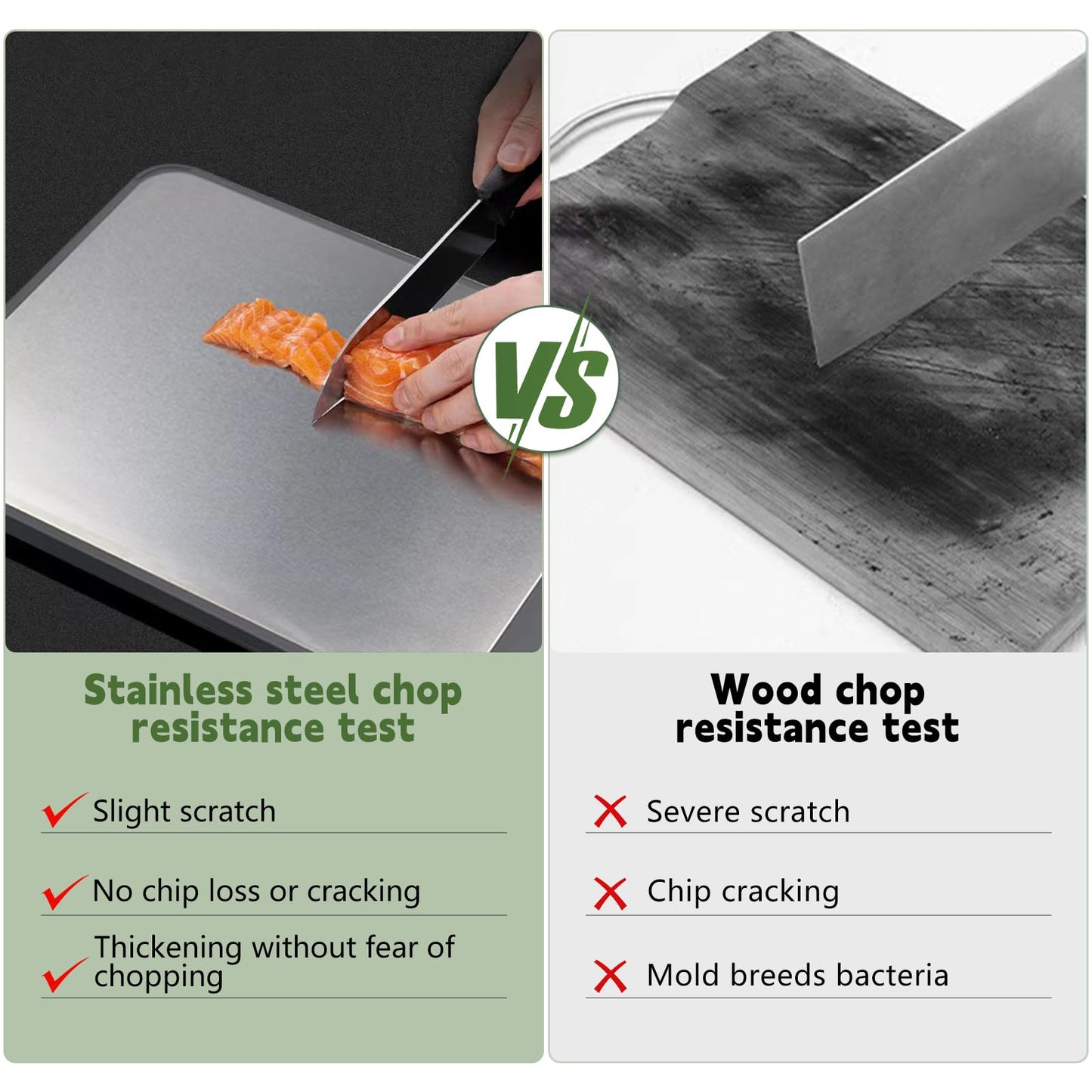 Newraturner Large Chopping Boards Stainless Steel Cutting Board Dual-Sided NEW