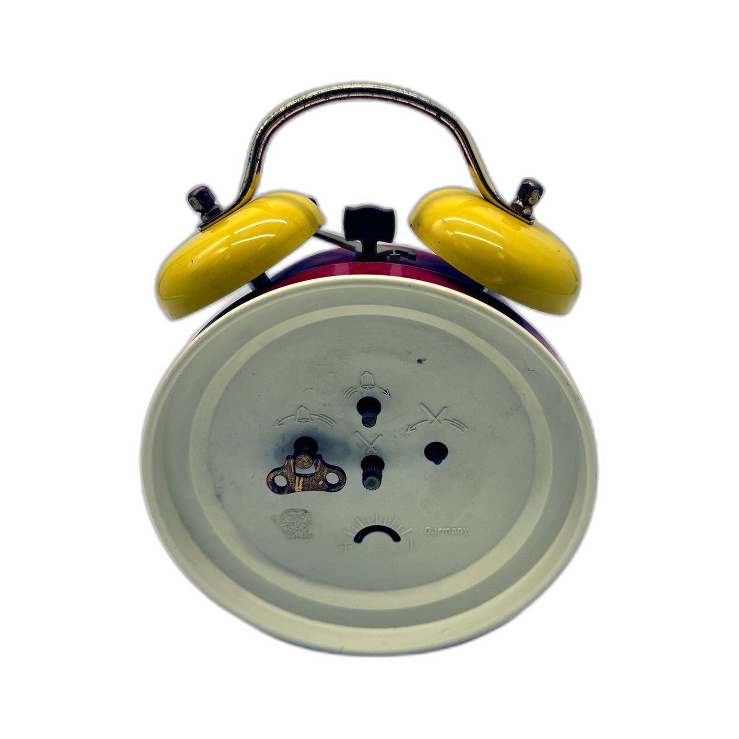 VINTAGE Walt Disney Retro Mickey Mouse Collectible Alarm Clock Red Yellow