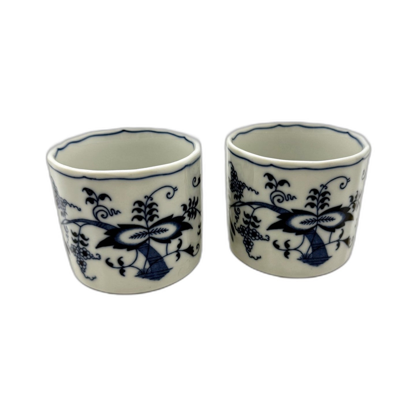 Made In Japan Blue Danube Ceramic Mugs - White with Vibrant Floral Pattern