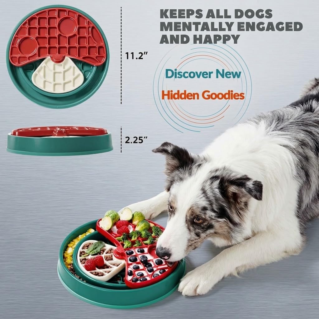 Slow Feeder Enrichment Puzzle Toy Interactive Mushroom Dog for All Breeds NEW