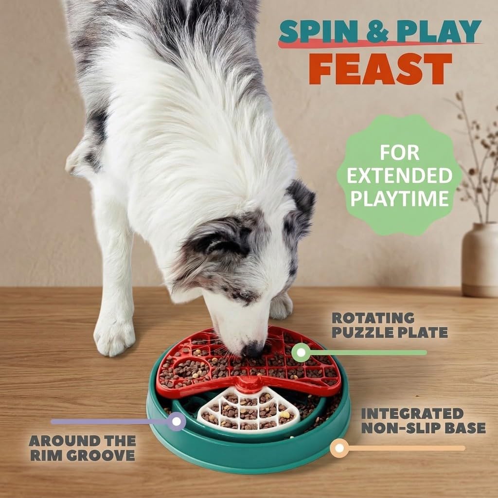 Slow Feeder Enrichment Puzzle Toy Interactive Mushroom Dog for All Breeds NEW