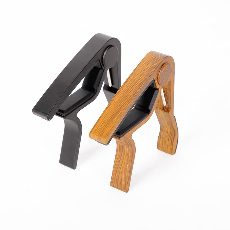 Black & Capotastos Wood Grain Guitar Capos Standard 2 Pack Kapo for Guitars NEW