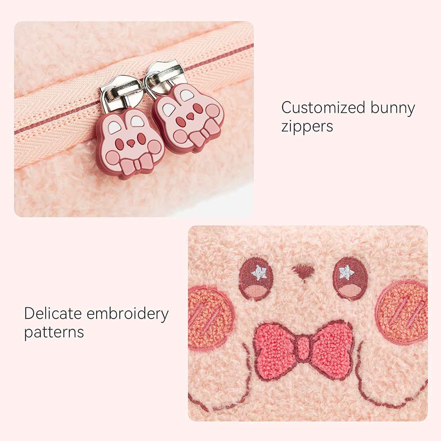 GeekShare Plush Cases Bunny Carry Case for Nintendo Switch & OLED Console NEW