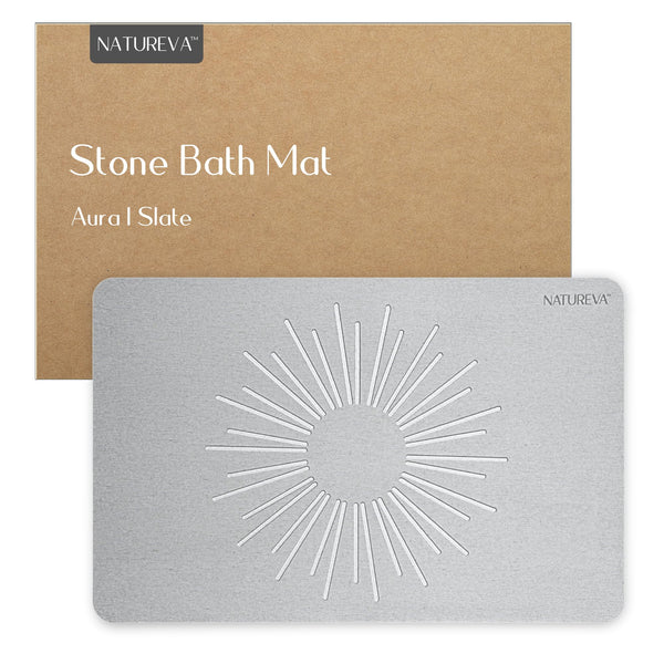 Natureva Diatomite Bath Mat Absorbent Quick Dry Non-Slip Aura Slate  NEW