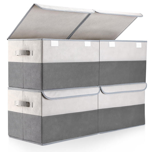 Warmi 29L Foldable Storage Bins with Lids & Handles Large Capacity NEW