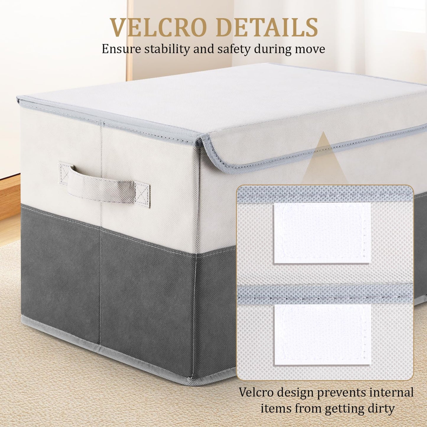 Warmi 29L Foldable Storage Bins with Lids & Handles Large Capacity NEW
