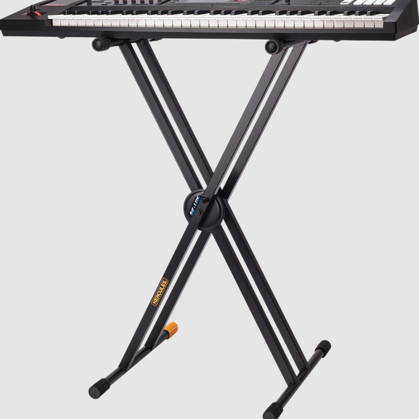 Hercules KS120B Ez-Lok Double Brace X-Keyboard Stand Alloy Steel Black NEW