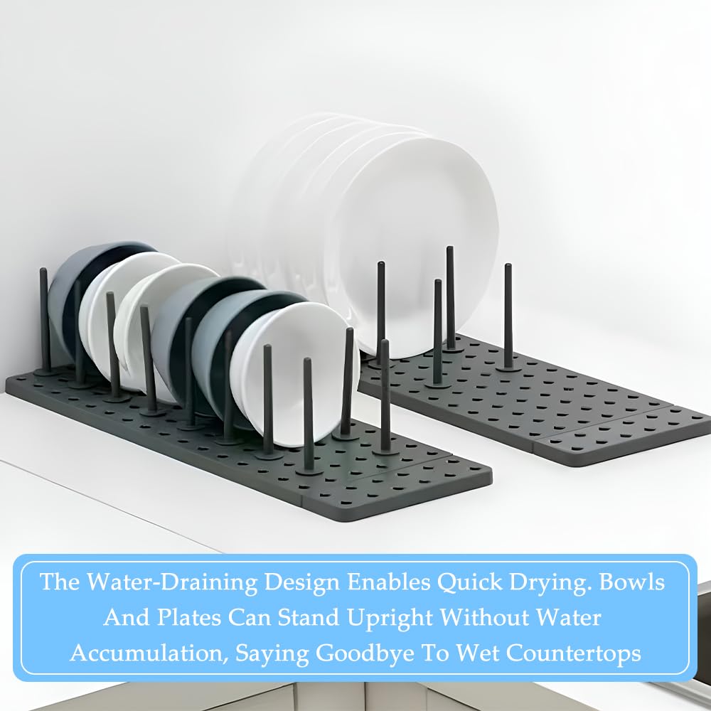 TOMVAES Adjustable Dish Drying Rack Sink Bowl Dryer Shelf Storage Organizer NEW