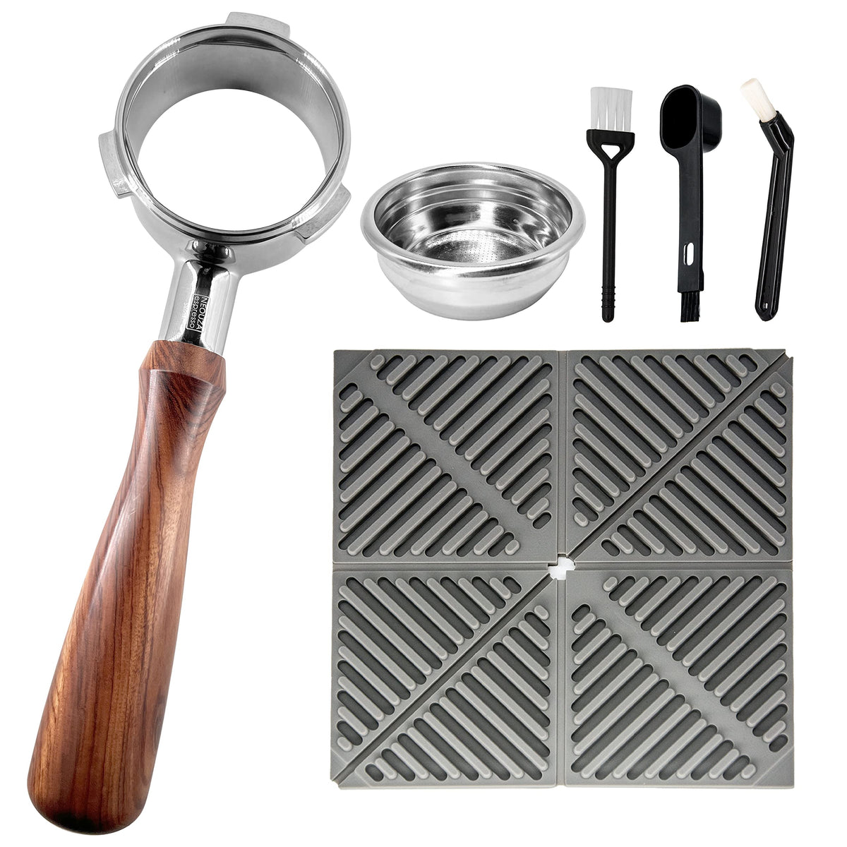 NEOUZA 58mm Bottomless Portafilter with 3 Ears for Espresso Coffee Makers NEW