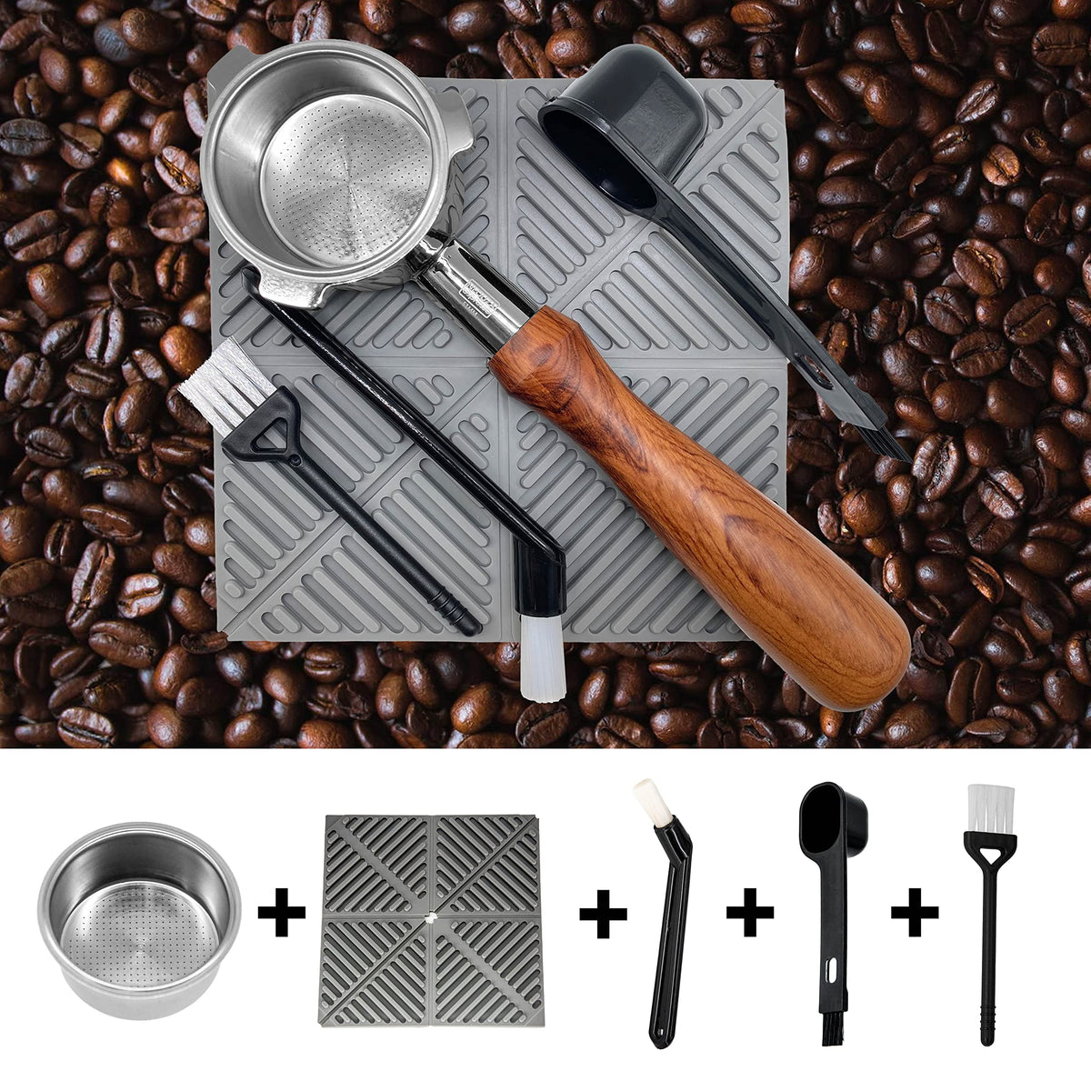 NEOUZA 58mm Bottomless Portafilter with 3 Ears for Espresso Coffee Makers NEW