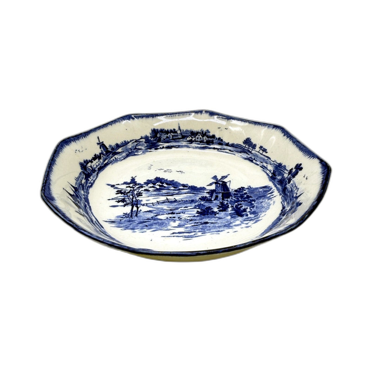 VINTAGE Royal Doulton Norfolk Decorative Ceramic Plate Blue and White Landscape