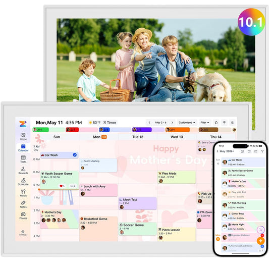 Kisfam 10.1 Inch Digital Wall Calendar with 1080P Full HD Touchscreen DEMO