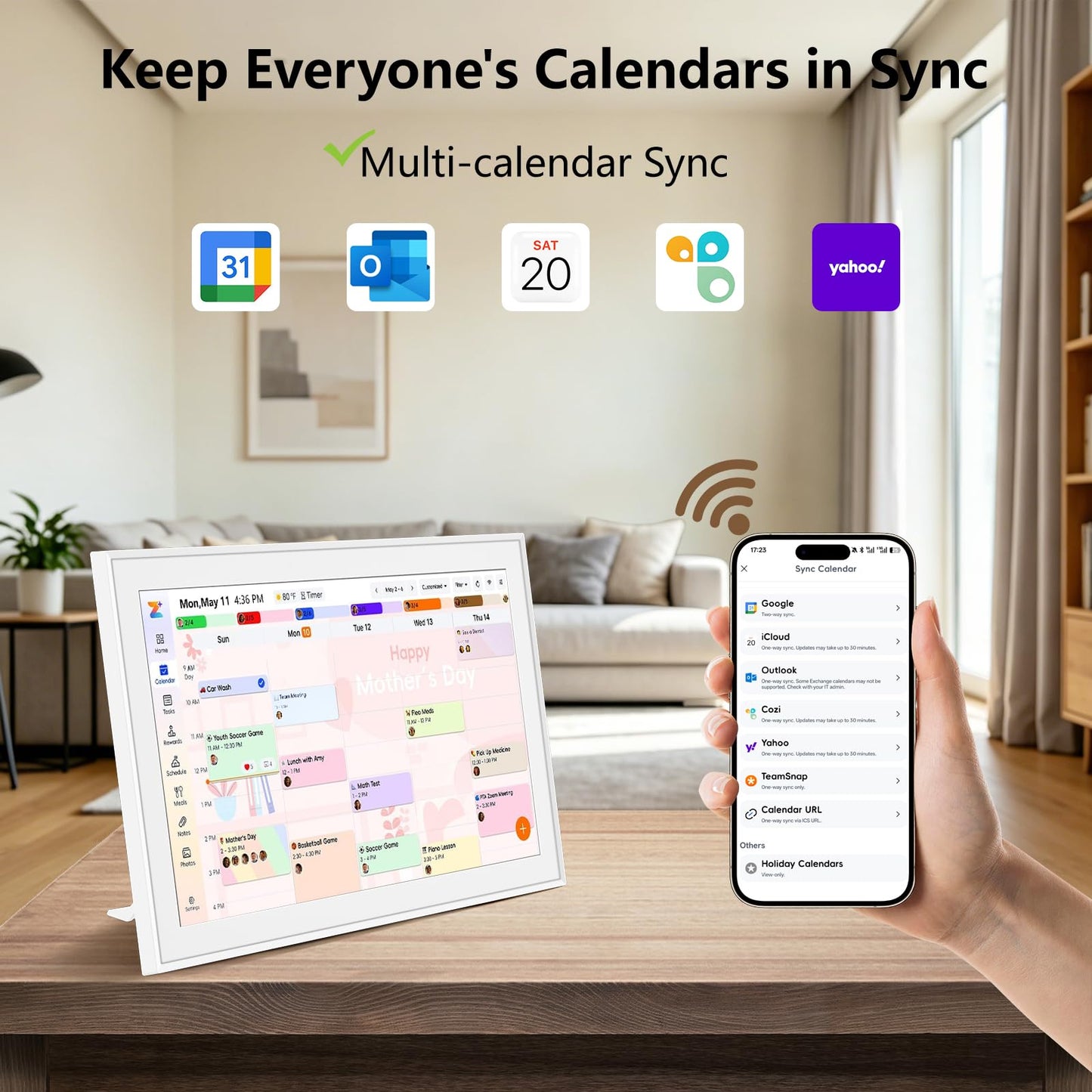 Kisfam 10.1 Inch Digital Wall Calendar with 1080P Full HD Touchscreen DEMO